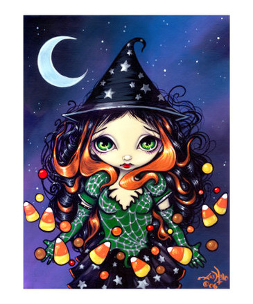 Halloween Art:  Little Candy Witch