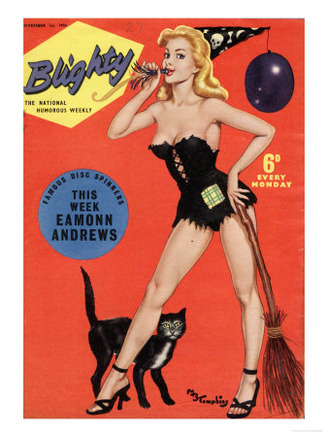 Blighty, Glamour Pin-Ups Models Halloween Magazine, UK, 1958