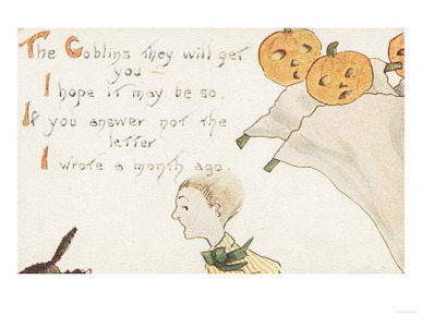 Halloween Greeting - Jack-O-Lantern Ghosts