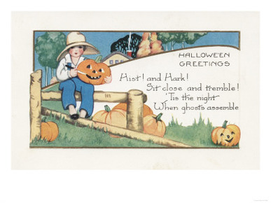 Halloween Greeting - Hist and Hark