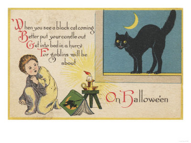 Halloween Greeting - Black Cat