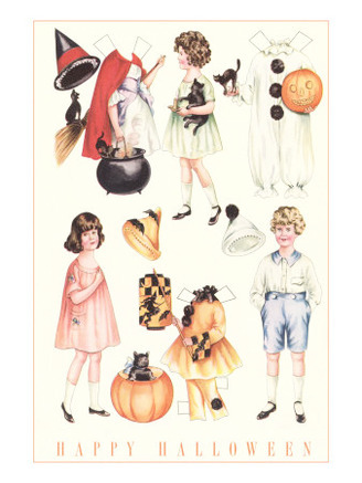 Halloween Outfits for Paper Dolls