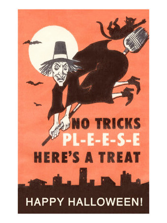 No Tricks Pleese, Halloween Witch